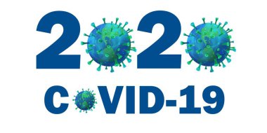 2020 yılında COVID-19 'un soyut vektör çizimi