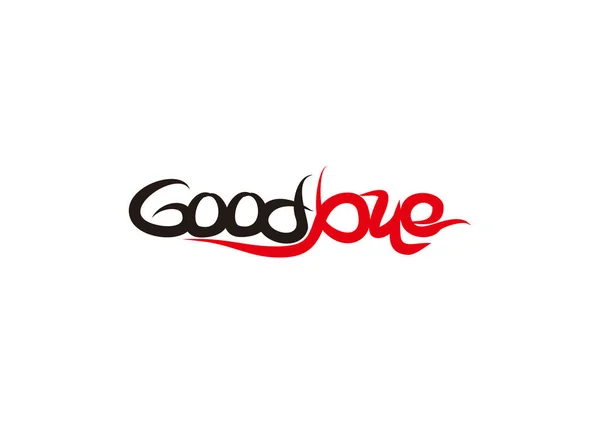 Goodbye Lettering Text Modern Calligraphy Style Vector Illustration — Stock Vector