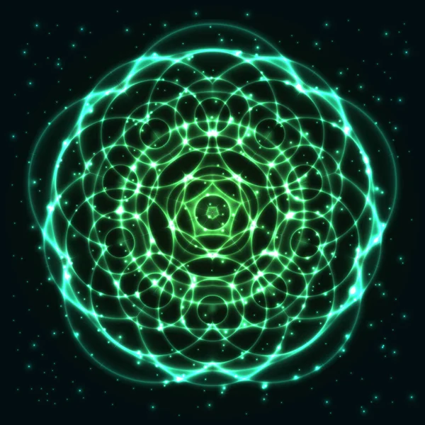 Mandala abstrait brillant — Image vectorielle