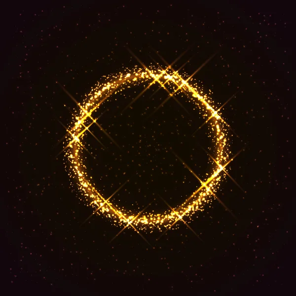 Золотое кольцо из звезд — стоковый вектор