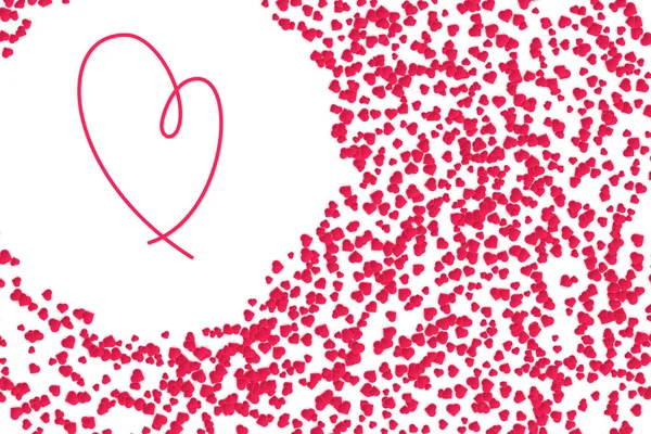 Confettis Coeurs Saint-Valentin Fond vectoriel — Image vectorielle