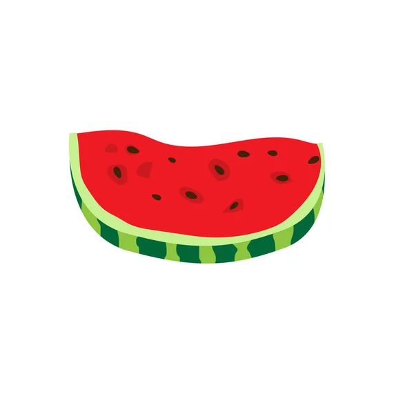 Wassermelone Ein Stück Reife Wassermelone Vektorillustration — Stockvektor
