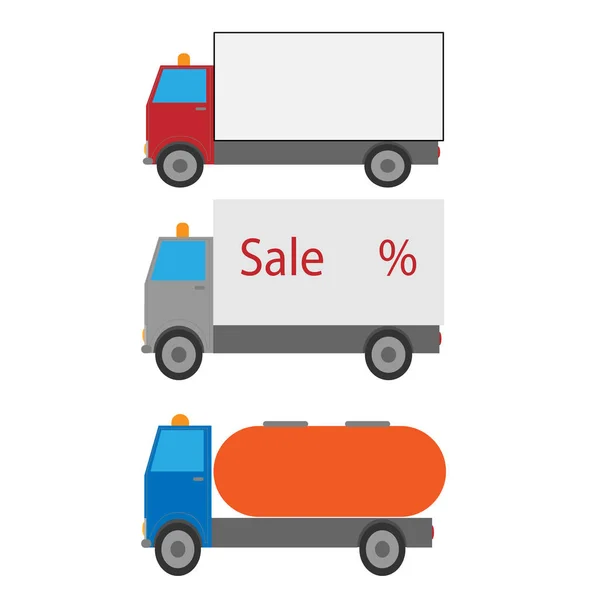 Camiões Ilustração Vetor Veículo —  Vetores de Stock