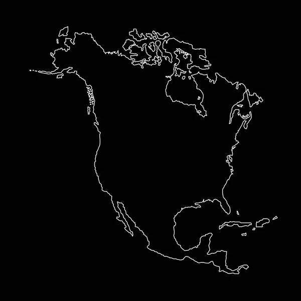 Mapa América Continente Americano Ilustração Vetorial — Vetor de Stock