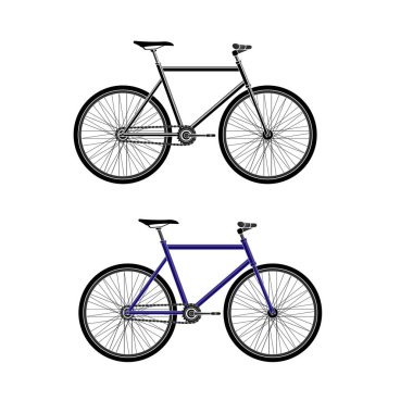 Bisiklet mi? Nakliye aracı. Vektör illüstrasyonu