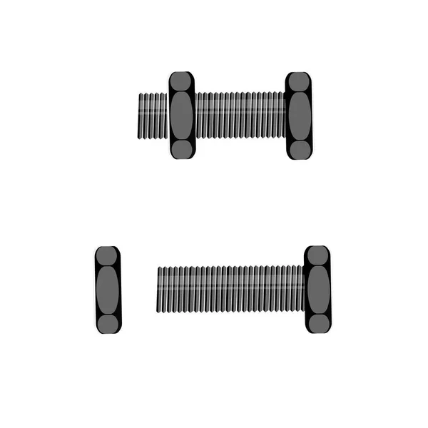 螺栓和螺母 紧固件 矢量说明 — 图库矢量图片