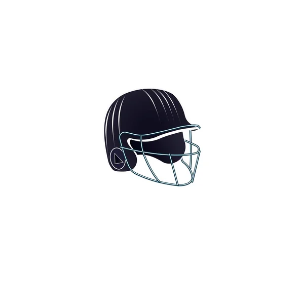 Шлем Защитный Шлем Игры Бейсбол Векторная Иллюстрация — стоковый вектор