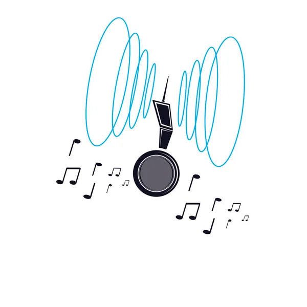 Musik Kopfhörer Vektorillustration — Stockvektor