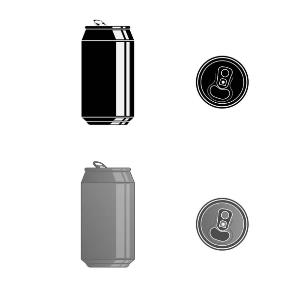 Alüminyum kutu. Metal kutu. Vektör illüstrasyonu