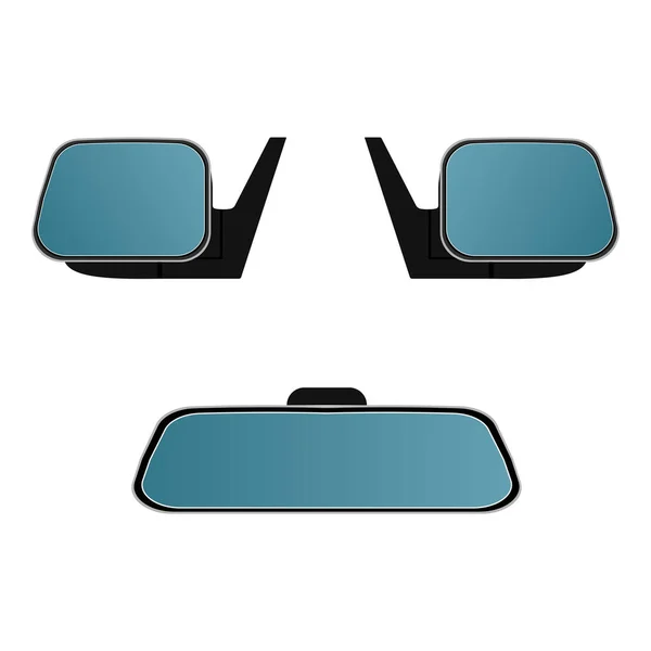 Rearview Mirror Car Mirror Vector Illustration — Stock Vector