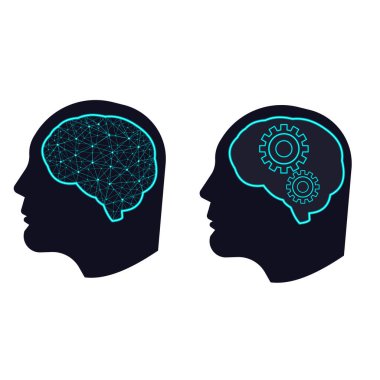 İnsan zekası. Beyin. Vektör illüstrasyonu