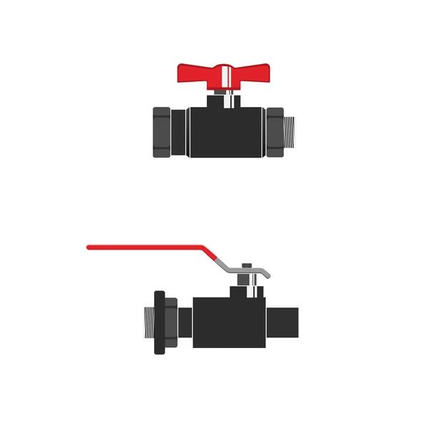 Sanitärventil Sanitär Wasserhahn Vektorillustration — Stockvektor