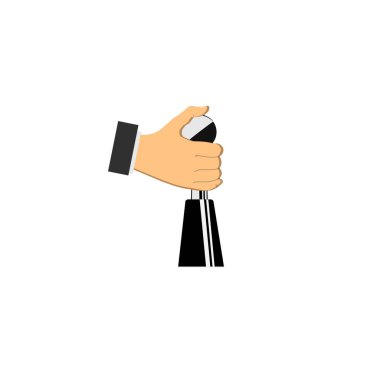 Vites değişimi. Şanzıman kolu. Vektör illüstrasyonu