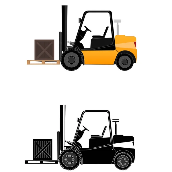 Forklift Kamyonu Kargo Taşımacılığı Vektör Illüstrasyonu — Stok Vektör