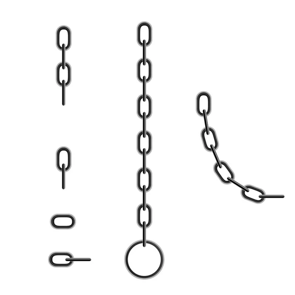 Řetěz Prvky Toho Řetězu Vektorová Ilustrace — Stockový vektor