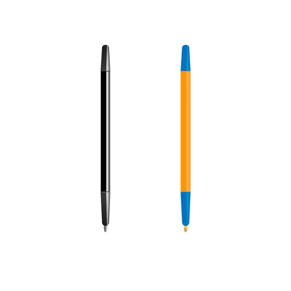 Kugelschreiber Kugelschreiber Vorhanden Vektorillustration — Stockvektor