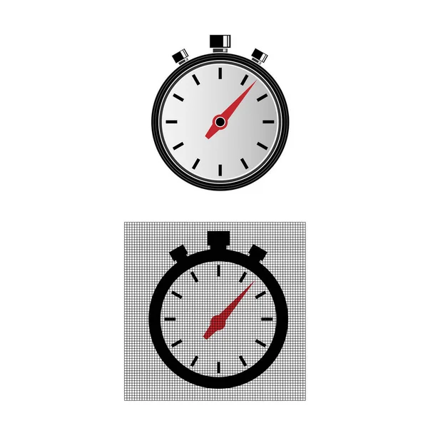 Stoppuhr Der Zeitmesser Chronometer Vektorillustration — Stockvektor