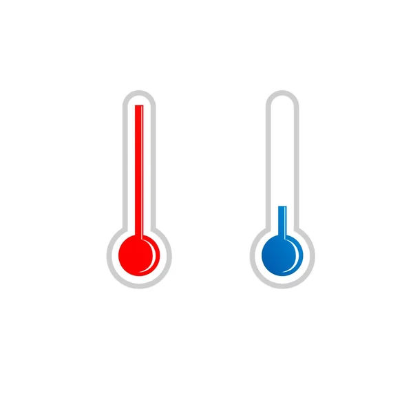 Thermometer Temperatuurmeting Vectorillustratie — Stockvector