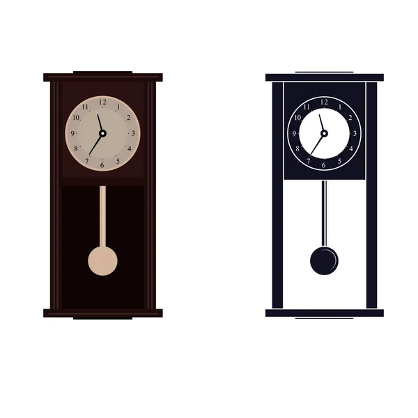 Reloj Pared Reloj Ilustración Vectorial — Archivo Imágenes Vectoriales