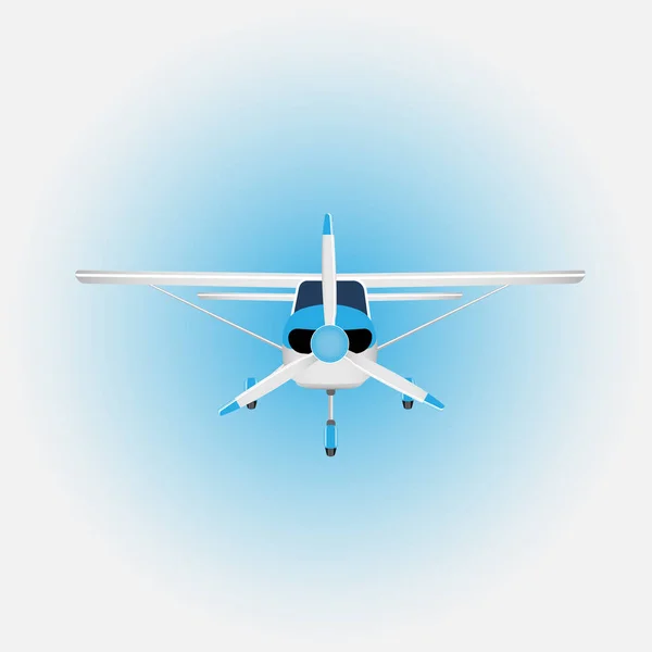 Flugzeug Ein Flugzeug Mit Propeller Vektorillustration — Stockvektor