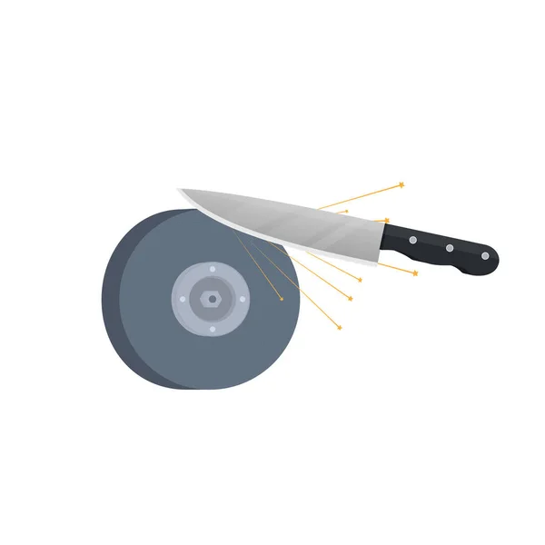 Faca Afiar Lâmina Oficina Ilustração Vetorial —  Vetores de Stock