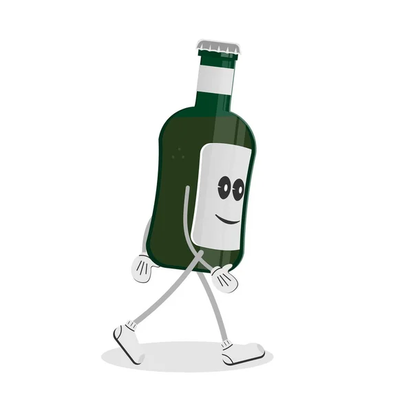 Flessenfiguur Alcohol Vectorillustratie — Stockvector