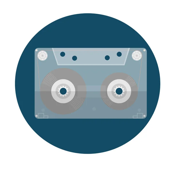 Een Cassette Audiocassette Vectorillustratie — Stockvector