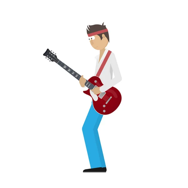 Guitarrista Guitarrista Ilustração Vetorial —  Vetores de Stock