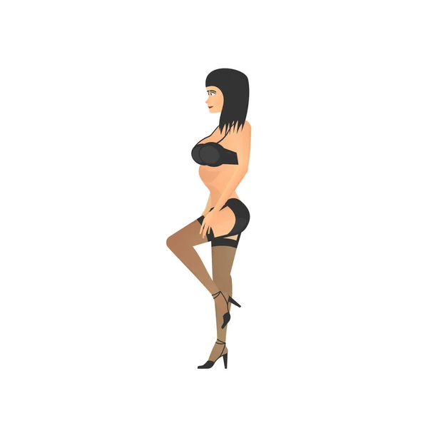 Femme Bas Sexy Girl Illustration Vectorielle — Image vectorielle