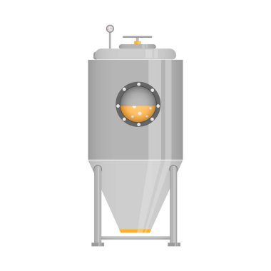 Kimyasal reaktör. Kimya. Vektör illüstrasyonu