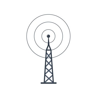 Radio tower. The wireless antenna. Communication clipart