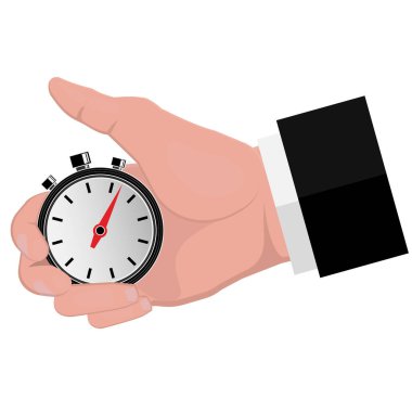 Kronometre. Kronometre hazır. Vektör illüstrasyonu
