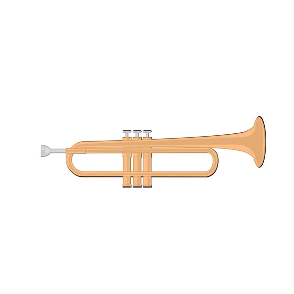 Musikalische Trompete Musikinstrument Vektorillustration — Stockvektor