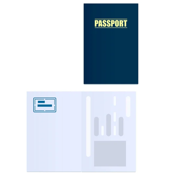 Passaporte Documentos Informações Pessoais Ilustração Vetorial — Vetor de Stock