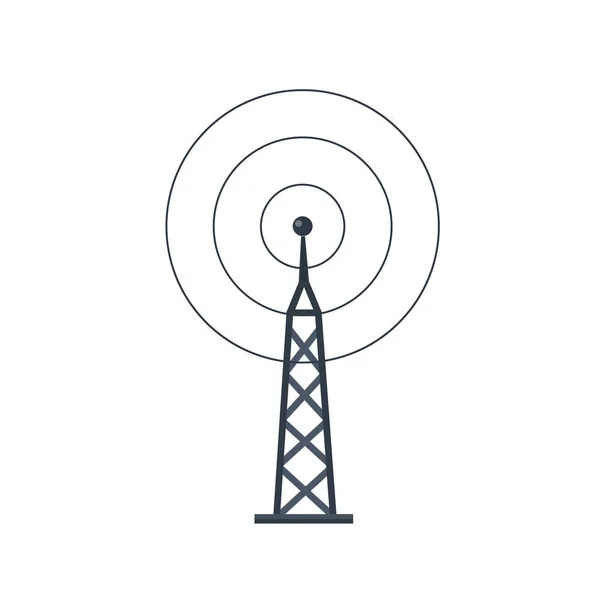 Radyo Kulesi Kablosuz Anten Letişim — Stok Vektör