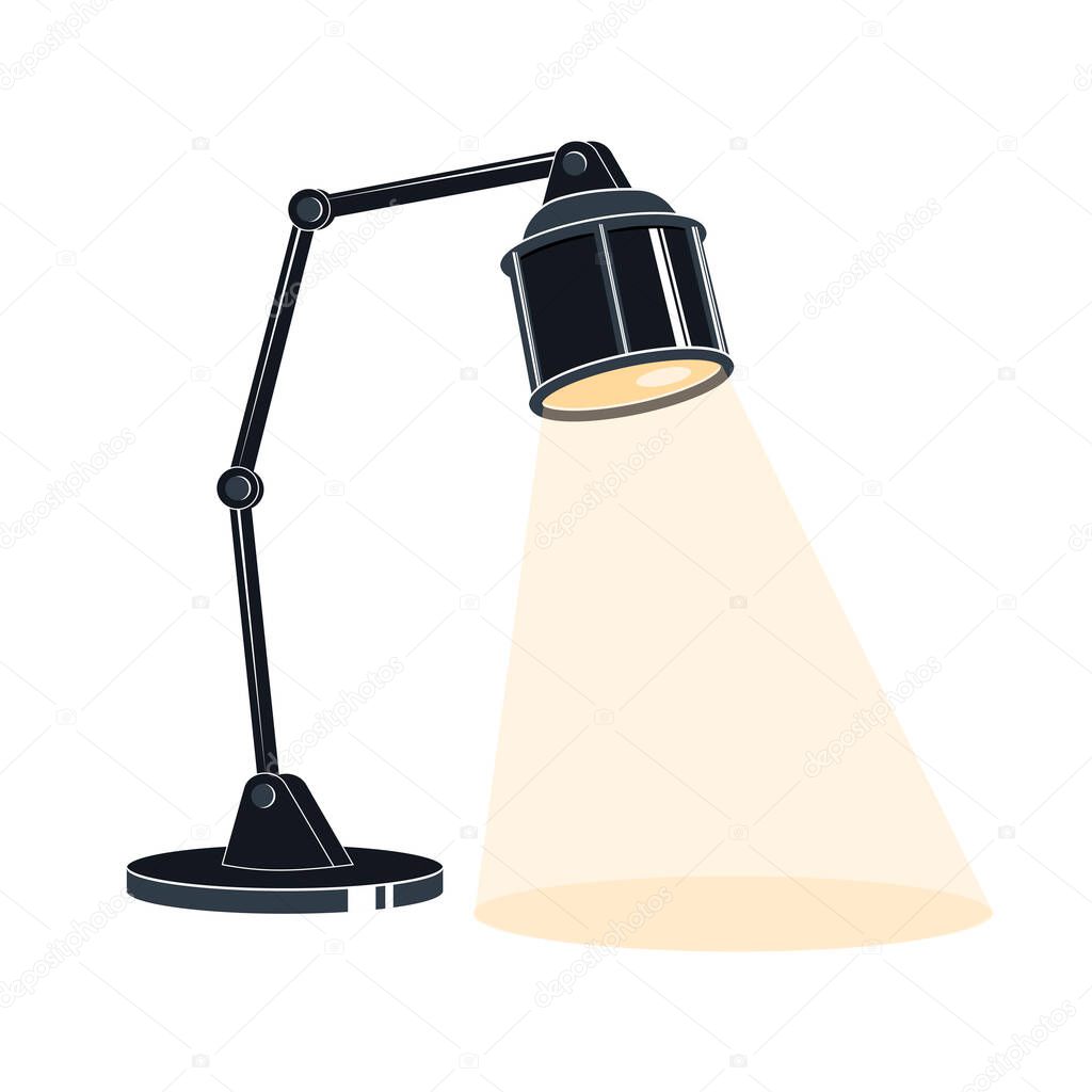 Lamp. Table lamp light. Vector illustration