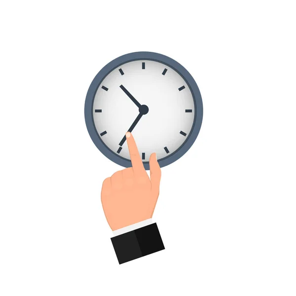 Apunta Reloj Plazos Gestión Del Tiempo Ilustración Vectorial — Vector de stock