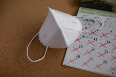 Nisan 'da Corona Virüsü COVID-19 Tıbbi Yüz Maskesi KN95