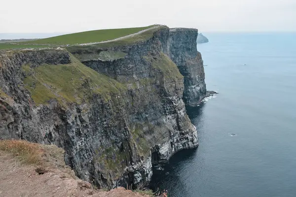 Άποψη Του Παγκοσμίου Φήμης Cliffs Moher Στην Κομητεία Clare Ιρλανδία — Φωτογραφία Αρχείου