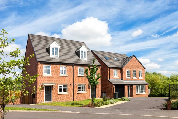 Red brick english houses — Stock Photo, Image