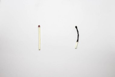 Beyaz arka planda iki tam eşleşme.