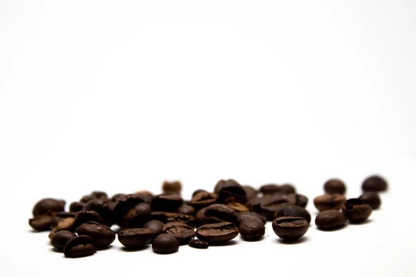 Ziarna Kawy Izolacja Białym Tle — Zdjęcie stockowe