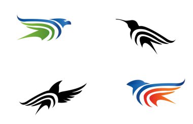 Siyah ve gradien kuş ayarla