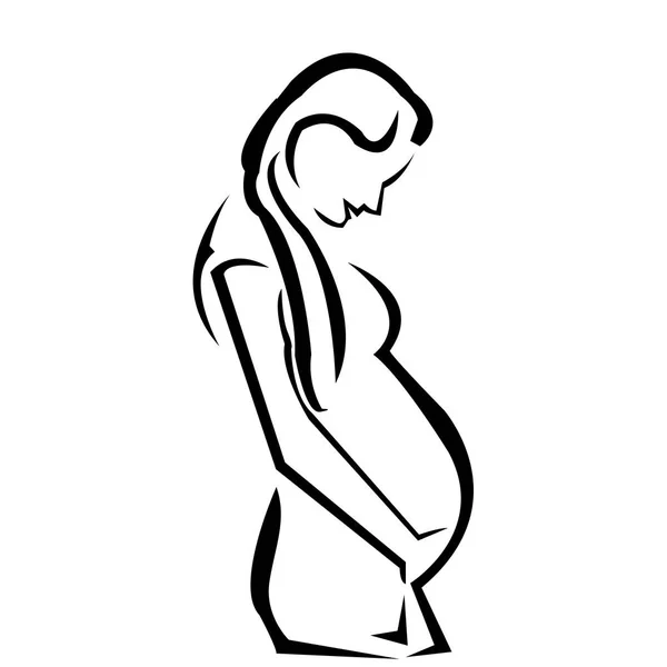 Pregnant Girl vectore — Stock Vector