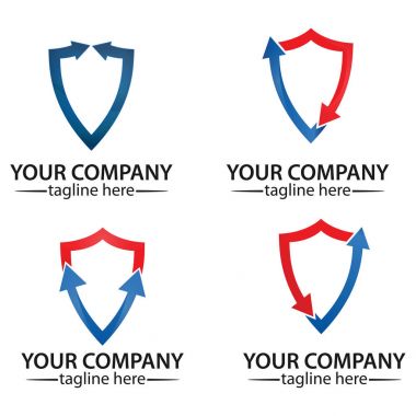 Kalkan logo tasarım şablonu elementleri