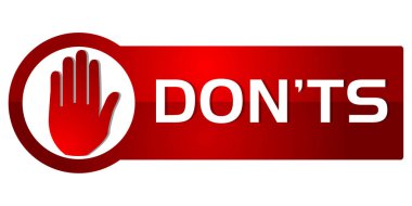DONTs kırmızı düğme stili