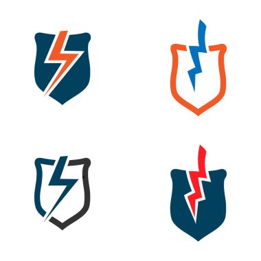 Yıldırım kalkan vektör çizim