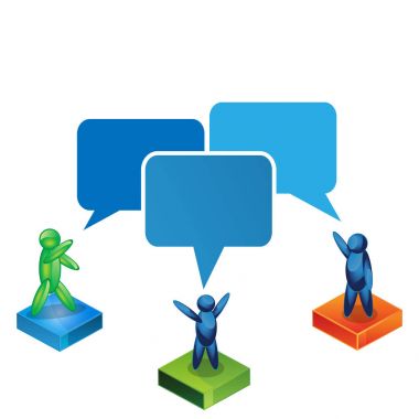 Konuşan insanlar icon.Communication simgesi. üç kişi