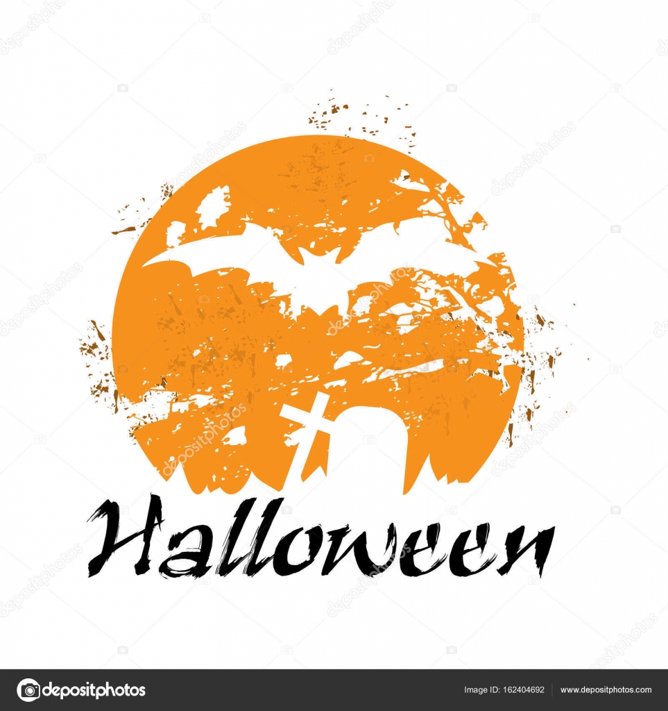 Spooky halloween. logo design.illustration in vector format — Stock 