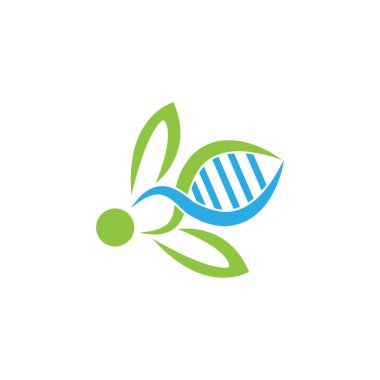 DNA arı Logo sembol. Vector Illustrator